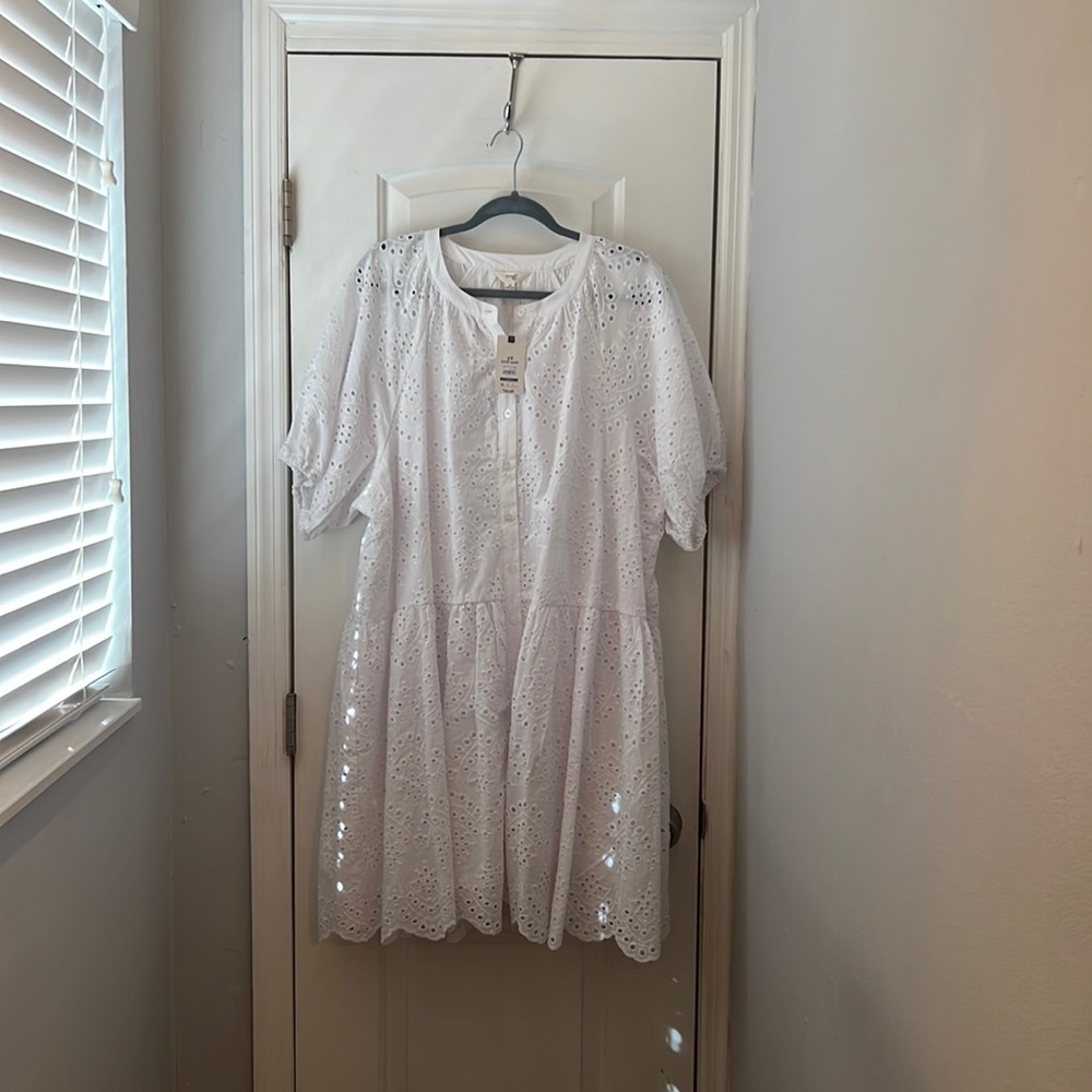 Terra & Sky White Eyelet Dress